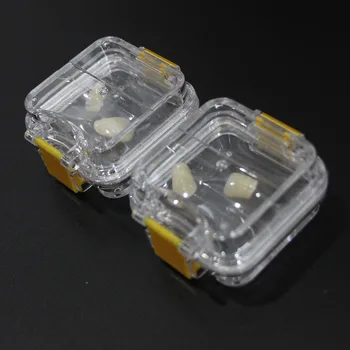 10 шт. Зубная коробка для зубов С пленкой Внутри Мембранного зубного имплантата Прозрачная пластиковая коробка для стоматологических лабораторных инструментов