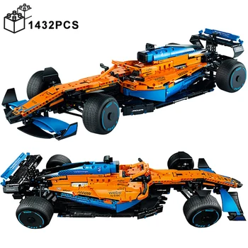 1432 шт. Технические скоростные гонки McLaren Formula F1 автомобильные блоки 42141 собранные блоки автомобильные игрушки для взрослых подарок мальчику