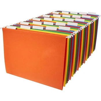 15 Упаковок Подвесных Папок для файлов Размером с букву - Папки для файлов разных цветов - Регулируемые вкладки 1/5 сечения Папки для файлов с вкладками 1
