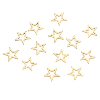 20 шт. Подвески-амулеты в виде звезд из нержавеющей стали для милого ожерелья, ювелирных изделий 
