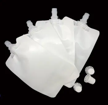 3000 шт 10 * 17,5 см 250 мл Белый Пустой Стоячий Носик Сумка для Хранения Doypack Носик PE Пластиковые Упаковочные пакеты Желе Сок Карманный SN334 2