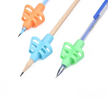 50шт детская обучающая практика силиконовая ручка помогает студентам захватывать корректор осанки детский держатель для ручки для письма 4
