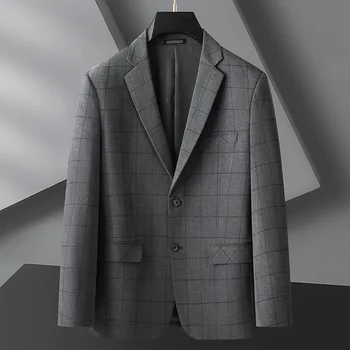 5930- Новый мужской повседневный костюм, трендовый маленький костюм с длинными рукавами, корейская приталенная куртка
