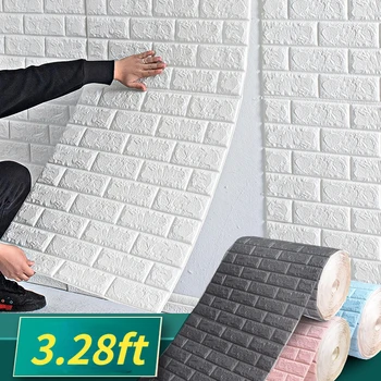 70x1000 см Самоклеящиеся 3D Наклейки на Кирпичную Стену, Водонепроницаемые Обои, Домашний Декор 
