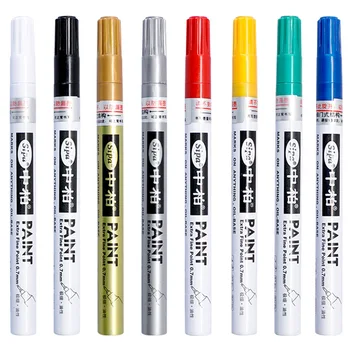8 видов цветов DIY Альбомная Ручка для Граффити 0,7 мм Золотая Многофункциональная Высококачественная Игольчатая Ручка-Маркер Серебристый Металлический Карандаш Для Подкраски Автомобильных Шин