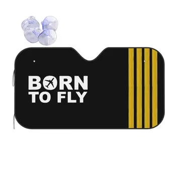Born To Fly Captain Stripes Новинка, Солнцезащитный козырек на лобовое стекло, 70x130 см, Фольга для Пилота Воздушного Истребителя, Солнцезащитный козырек, УФ-защита