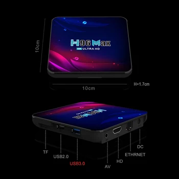 H96 MAX V11 Smart TV Box Android 11 4 ГБ оперативной памяти 64 ГБ Rockchip RK3318 Поддержка 1080p 4K Youtube Медиаплеер H96MAX телеприставка 4