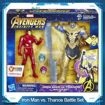 Hasbro Marvel Мстители: война бесконечности Железный человек против Боевой набор Таноса для детей, подарок на день рождения E0559