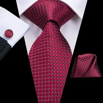 Hi-Tie MenTie Бордовый Шелковый свадебный галстук с Пейсли для Мужчин, модный дизайн, качественный платок, запонка, подарочный набор Галстуков, прямая поставка, Бизнес