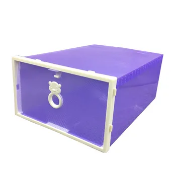 Jul4219 Раздвижная дверь Пластиковая Утолщенная Прозрачная коробка для обуви Комбинированный ящик для хранения Принадлежностей