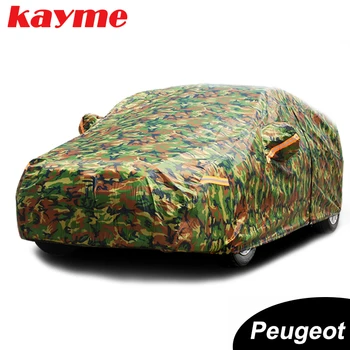 Kayme водонепроницаемые камуфляжные автомобильные чехлы открытый солнцезащитный чехол для Peugeot 206 307 308 207 2008 3008 406 407 2017