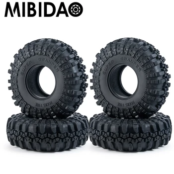 MIBIDAO 4шт 2,2 дюйма 137 мм Резиновые Колесные шины Beadlock для Axial SCX10 II 90046 1/10 RC Rock Crawler Запчасти для Обновления модели автомобиля