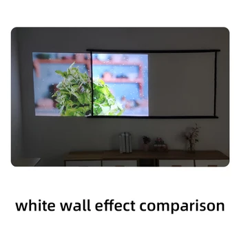 MIXITO Настенный белый сетчатый проекционный экран с защитой от света 60 84 100 120 Дюймов, офисная вечеринка, домашний проекционный занавес 3