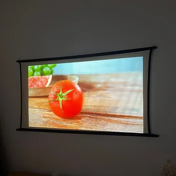 MIXITO Настенный белый сетчатый проекционный экран с защитой от света 60 84 100 120 Дюймов, офисная вечеринка, домашний проекционный занавес 4