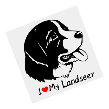 S61223 # Landseer Dog Черная Прозрачная Автомобильная Наклейка Виниловая Наклейка Водонепроницаемые Декоры для бампера мотоцикла Ноутбук