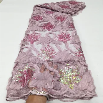SJ Lace 2022 Новейшая африканская кружевная ткань для Жениха, Высококачественная Нигерийская Женская Свадебная вышивка Блестками, Роскошное французское платье qx12-91