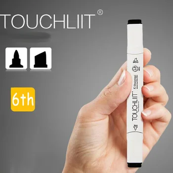 Touchliit 0 # Бесцветный Блендер Спиртовые художественные маркеры 120 # Черный Цветной Маркер для эскизов, Анимация, Манга, Двойные графические ручки 5