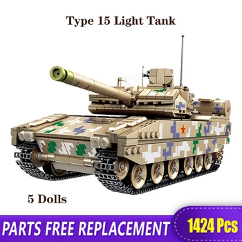 XB Военная модель легкого танка WW2 Type 15, модель бронированной машины, строительные блоки, Кирпичи, игрушки с фигуркой, подарок для мальчика