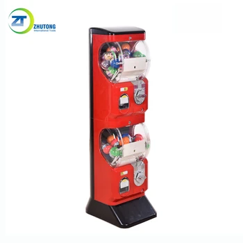 Zhutong двухслойный одноколоночный торговый автомат для скручивания капсул с яйцами tony gacha gashapon