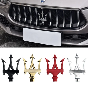 Автомобильная Передняя Решетка Значок Эмблема Наклейка Для Maserati Quattroporte Ghibli Cinqueporte Levante Trident Аксессуары Для Ремонта Автостайлинга