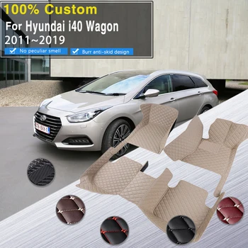 Автомобильные Коврики для Hyundai i40 Wagon 2011 ~ 2019 Водонепроницаемые защитные накладки Coche Carpets Tapetes Para Carro Автомобильные Аксессуары 2012