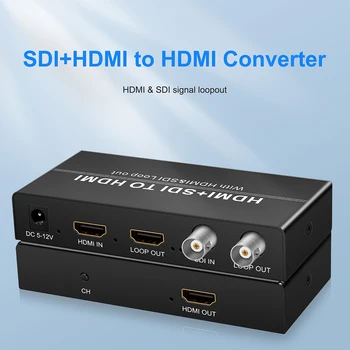 Адаптер SDI HDMI-конвертер HDMI с SDI + HDMI Loopout HDMI-SDI Адаптер-Разветвитель Full HD 1080P для Монитора камеры Видеонаблюдения