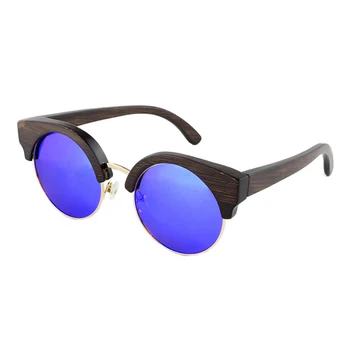 американский дизайнерский бренд 2000-х годов, модные крутые роскошные пользовательские милые женские солнцезащитные очки blue cateye cat bamboo оттенки glasssses