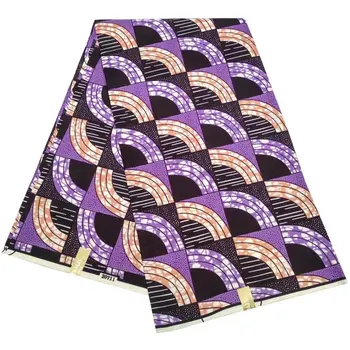 Африканские ткани Анкара, 6 Ярдов, Настоящая Ткань, Восковые принты из полиэстера, Батик