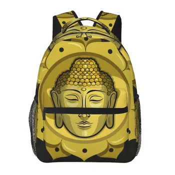 Векторная иллюстрация Будды С Рисунком на заднем плане Рюкзак для девочек И мальчиков Дорожный рюкзак для подростков школьная сумка