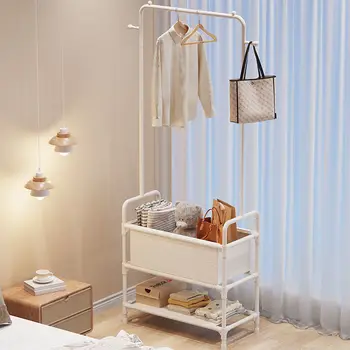 Вешалка для одежды Напольная Вертикальная Вешалка для хранения одежды Вешалка для одежды Домашняя Спальня Аренда в общежитии Ins Wind Японский