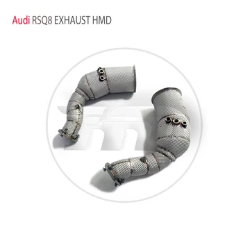 Водосточная труба Выхлопной системы HMD с высоким Расходом для Audi RSQ8 4.0T С Гоночной трубой каталитического нейтрализатора
