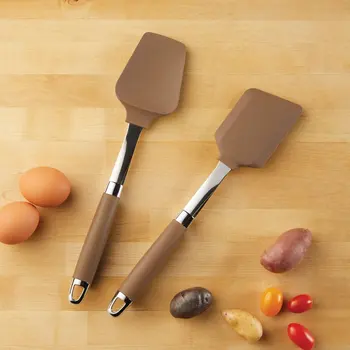 Высококачественные бронзовые инструменты и приспособления с антипригарным покрытием, набор посуды из 2 предметов с лопатками-ложечками - идеальное решение для приготовления пищи.