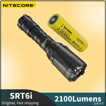 Высокопроизводительный тактический фонарь NITECORE SRT6i Smarting 2100 Люмен, перезаряжаемый через USB-C Troch Lantrn с батареей 21700
