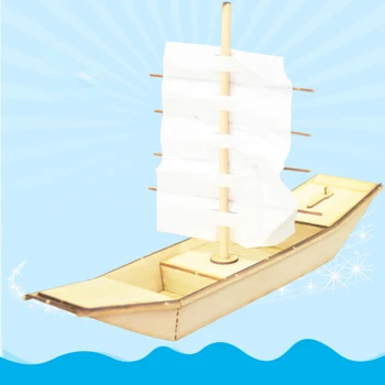 Деревянная парусная лодка модель C001 The Taihu Lake Ship Assembly Kit, развивающий практические навыки, подарок для детей