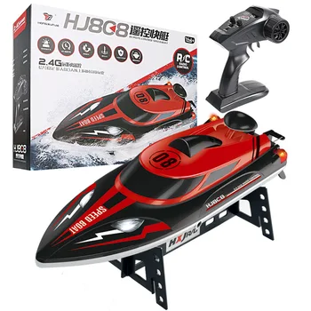 Детская игрушка с дистанционным управлением HJ808 скоростной катер с дистанционным управлением соревновательная лодка с легкой высокоскоростной лодкой с дистанционным управлением