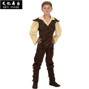 Детские сценические костюмы на Хэллоуин, мужские костюмы принцев эпохи Возрождения и аристократов, костюмы для выступлений мальчиков 1