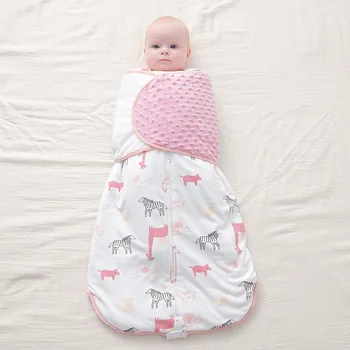 Детский хлопковый противоударный спальный мешок для пеленания младенцев осенью и зимой