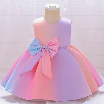 Детское платье принцессы с пятнами для девочек, Элегантное платье для Свадьбы, Дня рождения, выпускного вечера с бантом, детская фатиновая сетчатая пачка, Рождественская одежда