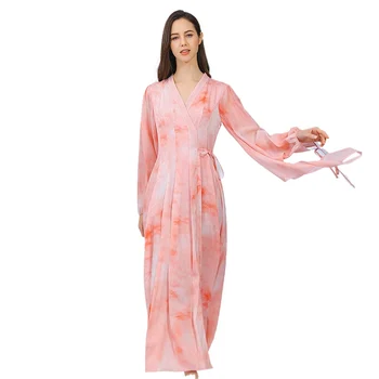 Дизайнерские шелковые платья для женщин из высококачественного натурального шелка, Длинное Свободное Винтажное платье, Знаменитое Роскошное Модное Элегантное розовое платье с цветочным принтом