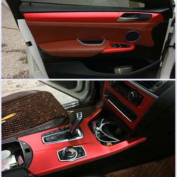 Для BMW X3 X4 F25 F26 2011-2017 Внутренняя Центральная панель управления Дверной ручкой Наклейки из углеродного волокна, Аксессуары для стайлинга автомобилей