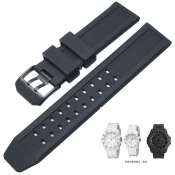 Для Luminox 1820 7251 3050 Ремешок для часов Мужской Военный спортивный Водолазный Резиновый браслет Аксессуары для ремня 23 мм ремешок для часов с логотипом