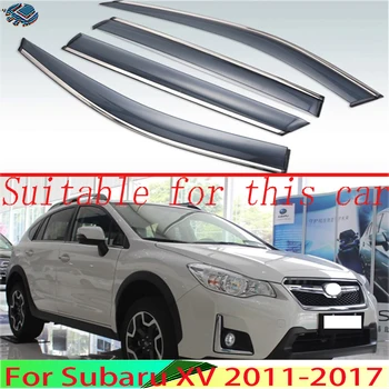 Для Subaru XV 2011-2017 Пластиковый Внешний Козырек Вентиляционные Шторы Окно Защита От Солнца и Дождя Дефлектор 4 шт. 2012 2013 2014 2015 2016