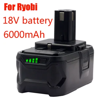 Заменить Беспроводной Электроинструмент Ryobi ONE18V BPL1820 P108 P109 P106 RB18L50 RB18L40 Литий-ионный аккумулятор 6000 мАч 18650.00 0
