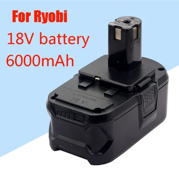 Заменить Беспроводной Электроинструмент Ryobi ONE18V BPL1820 P108 P109 P106 RB18L50 RB18L40 Литий-ионный аккумулятор 6000 мАч 18650.00 1
