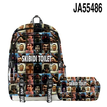 Игра из двух частей, Новый продукт Skibidi, Туалет, Школьная сумка для учащихся начальной и средней школы, рюкзак, пенал на плечо 5