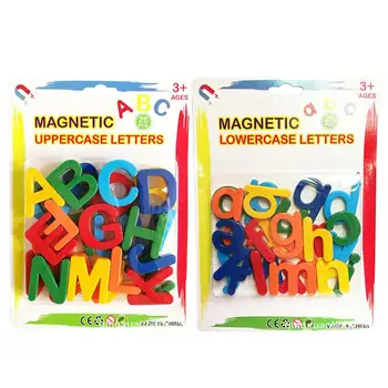 Игрушки для раннего развития детей Магнитные буквы Цифровые Магнитные наклейки Английские буквы Пластиковые Наклейки на холодильник забавные