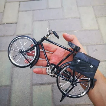 Имитация модели велосипеда из цинкового сплава, украшение на День отца в стиле ретро, креативный подарок