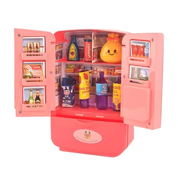 Имитация Холодильника для детей, кухонные игрушки, набор игрушек для ролевых игр, подарок на День Рождения для детей