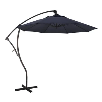 Калифорнийский зонт Bayside 9'Офсетный кривошипный олефиновый зонт для патио, несколько цветов