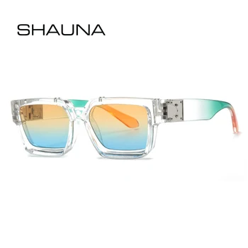 Квадратные солнцезащитные очки SHAUNA в стиле Ретро UV400